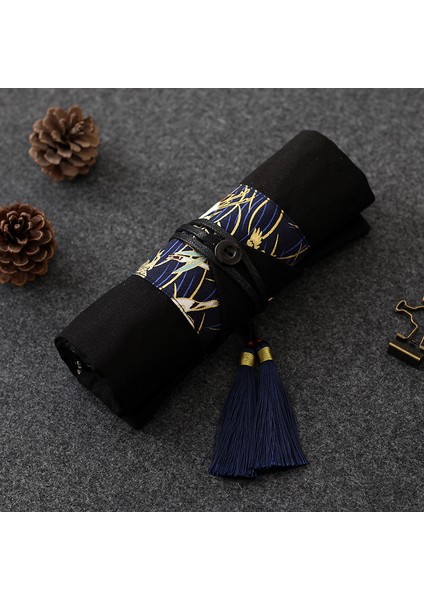 Retro Edebi ve Ulusal Tarzda Yüksek Değerli Rulo Tipi Kalem Kutusu Antika Kalem (Yurt Dışından)