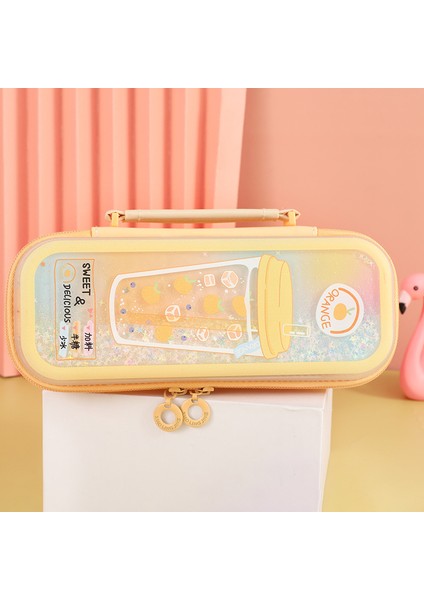 Moda Çok Fonksiyonlu Çift Katmanlı Kalem Kutusu Yaratıcı Taşınabilir Salata Zinciri Kalem Kutusu (Yurt Dışından)