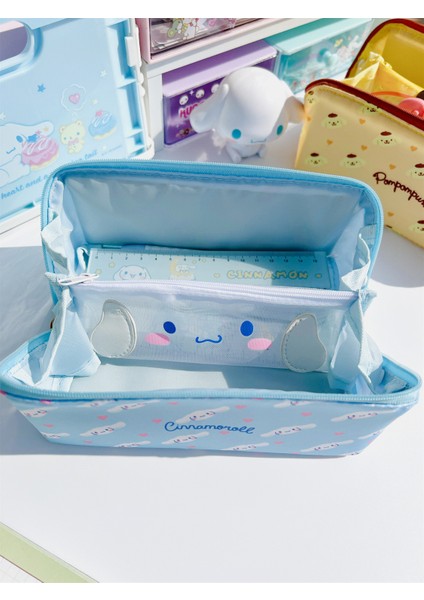 Büyük Kapasiteli Kozmetik Çantası Kırtasiye Çantası Saklama Çantası Karikatür Sevimli Öğrenci Kız (Yurt Dışından)