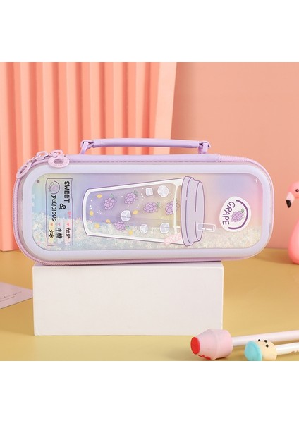 Moda Çok Fonksiyonlu Çift Katmanlı Kalem Kutusu Yaratıcı Taşınabilir Salata Zinciri Kalem Kutusu (Yurt Dışından)