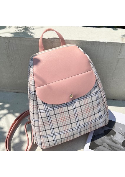 Ekose Sırt Çantası Öğrenci Açık Hava Büyük Kapasiteli Sırt Çantası (Yurt Dışından)