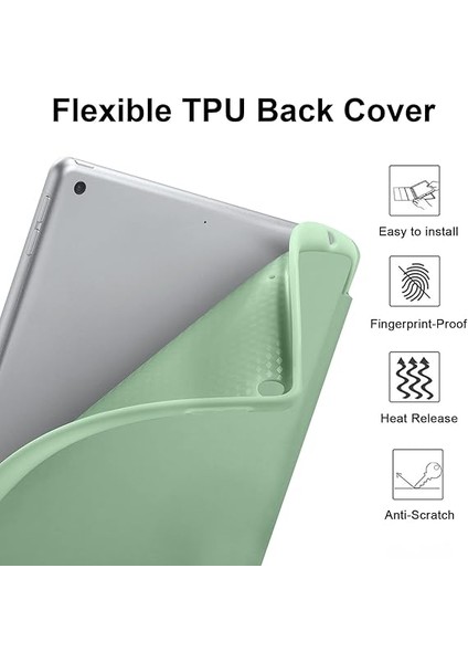 Apple iPad Pro 12.9 6.nesil 2022 M2 Çipli Kılıf Yatay ve Dikey Standlı Darbelere Karşı Arkası Silikon Esr Tablet Kılıfı (Model A2436,A2764/37)
