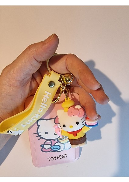 Hello Kitty Figür Anahtarlık Çanta Aksesuarı ve Kartlık 2 Si Bir Arada - Model 2 indirimleri