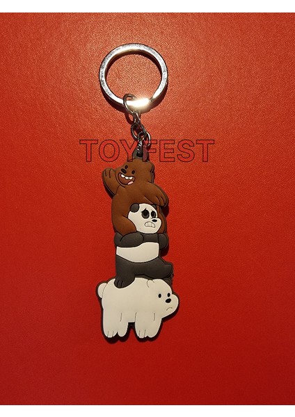 Kafadan Ayılar Figürleri - Grizzly - Panda - Ice 2 Li Çanta Akesuarı Anahtarlık Seti - Model 2 fırsatları