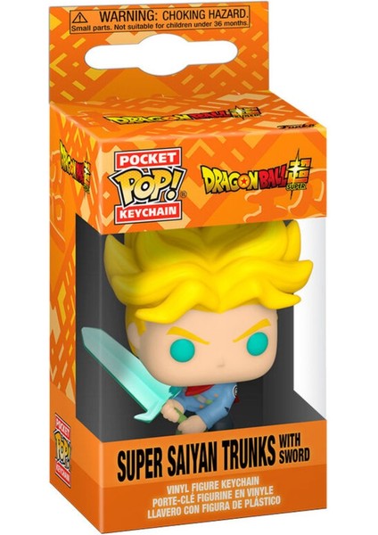 Funko Pocket Pop Dragon Ball Super Saiyan Trunks With Sword Figürlü Anahtarlık - 5 cm modelleri