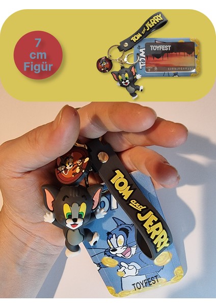 Tom & Jerry - Figürlü Yumuşak Silikonlu Anahtarlık Çanta Aksesuarı ve Kartlık 2si Bir Arada - 2 Adet fiyatları