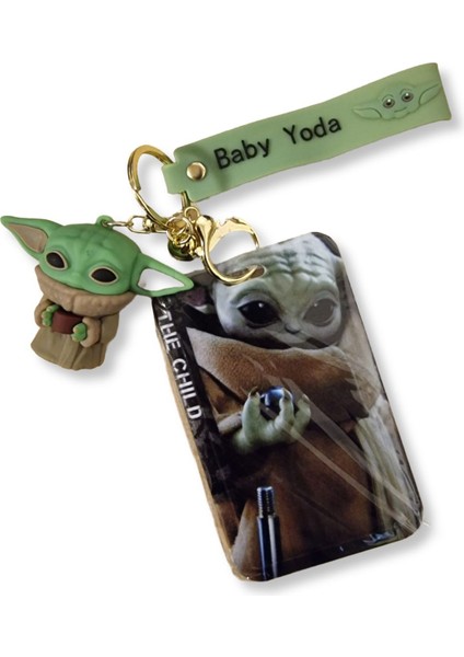 Star Wars Mandalorian The Child Grogu Baby Yoda Figür Anahtarlık ve Kartlık 2 Si Bir Arada - Model 5 fırsatları