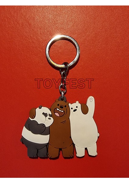 Kafadan Ayılar Figürleri - Grizzly - Panda - Ice 2 Li Çanta Akesuarı Anahtarlık Seti - Model 3 indirimleri