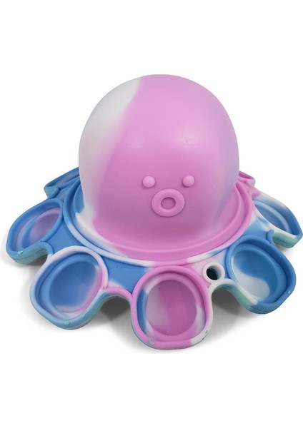 Push Popper Flip Octopus - Yumuşak Stress Giderici Çift Taraflı Anahtarlık Çanta Aksesuarı (1 Adet) modelleri