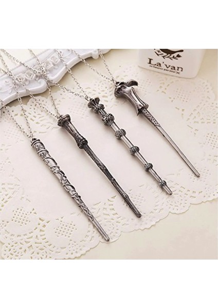 Harry Potter Figürlü Özel Kutulu Metal Çok Çeşitli Anahtarlık Yüzük Asa Aksesuar Seti modelleri