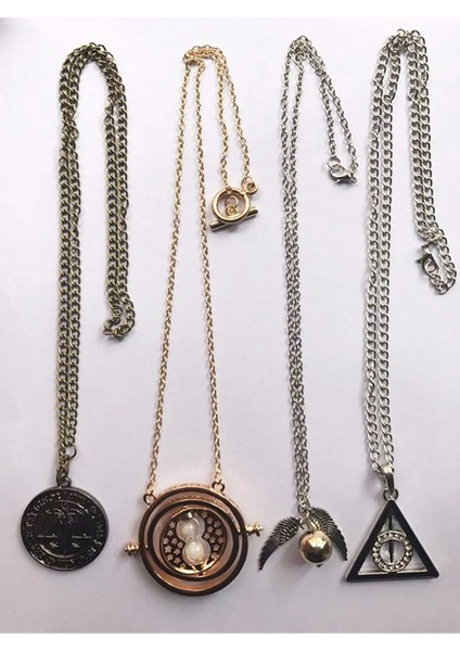 Harry Potter Figürlü Özel Kutulu Metal Çok Çeşitli Anahtarlık Yüzük Asa Aksesuar Seti fırsatları