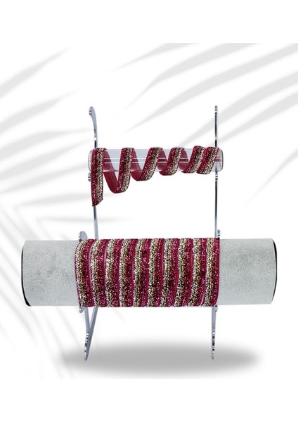 1 cm Simli Kadife Kurdele Şerit- 5 Metre