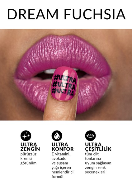 Ultra Kremsi Ruj Dream Fuchsia fiyatları