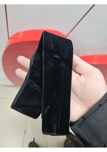 5 cm Kadife Kurdele Siyah 5 Metre