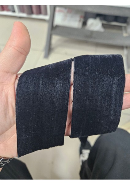 5 cm Kadife Kurdele Siyah 5 Metre