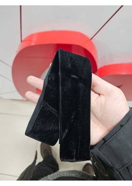 5 cm Kadife Kurdele Siyah 5 Metre