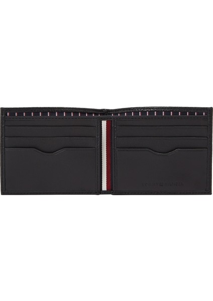 Siyah Erkek 18,8x8,5x1,8 cm Deri Cüzdan Th Central Mını cc Wallet