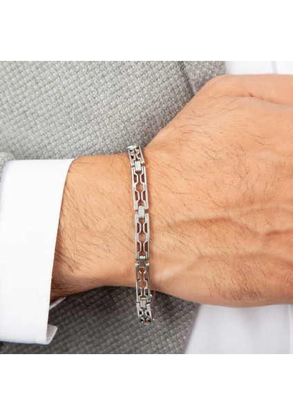 925 Ayar Gümüş Oksitli Erkek Bileklik