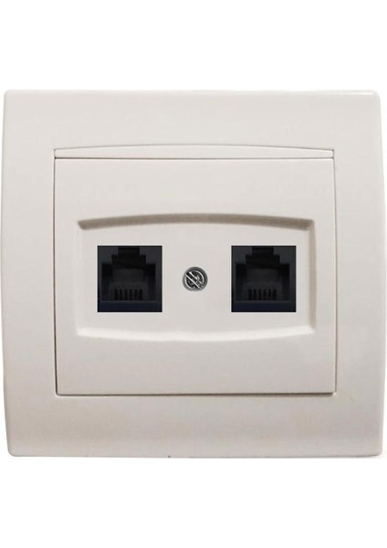 RJ11 Telefon Prizi Ikili Krem Schneıder 3107-126-0005