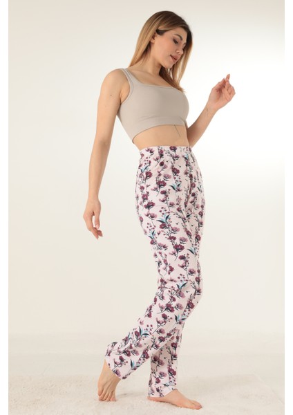 Kadın Çiçek Desenli Pijama Altı