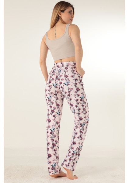 Kadın Çiçek Desenli Pijama Altı