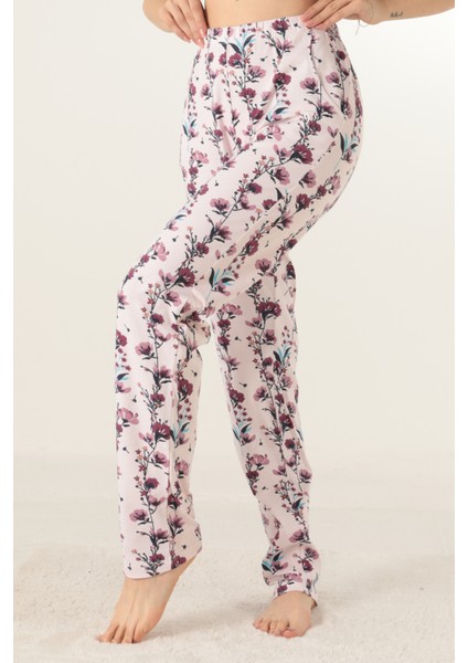 Kadın Çiçek Desenli Pijama Altı