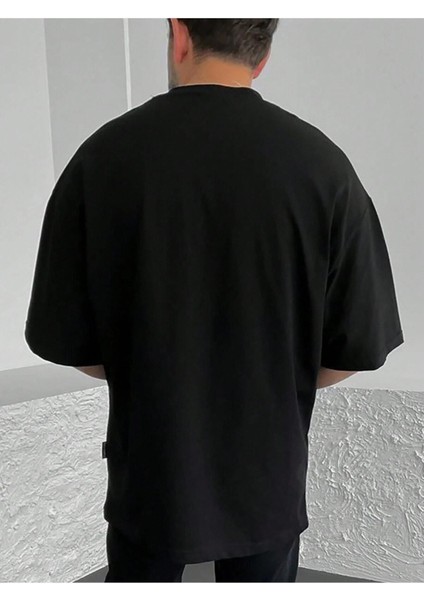 Erkek Beach Baskılı Bisiklet Yaka Salaş Oversize Boyfriend Beyaz, Mavi, Siyahi Kahverengi T-Shirt fırsatları