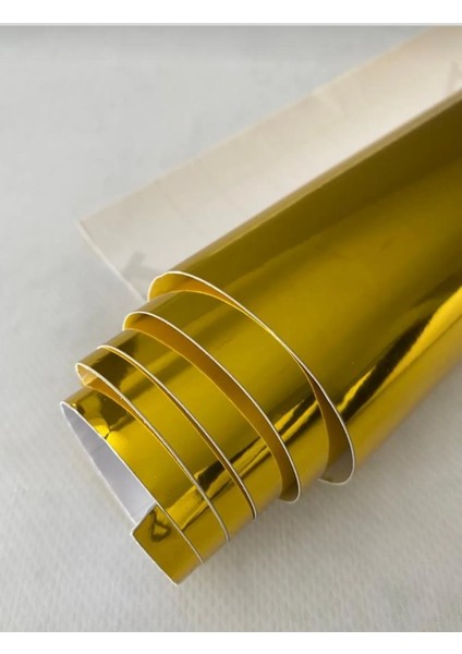 Gold Altın Varak Yapışkanlı Araç Aksesuar Mobilya Folyosu (50CMX122CM)