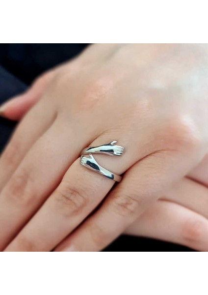 Himarry ​925 Ayar Gümüş Sarılan Eller Yüzük fırsatları