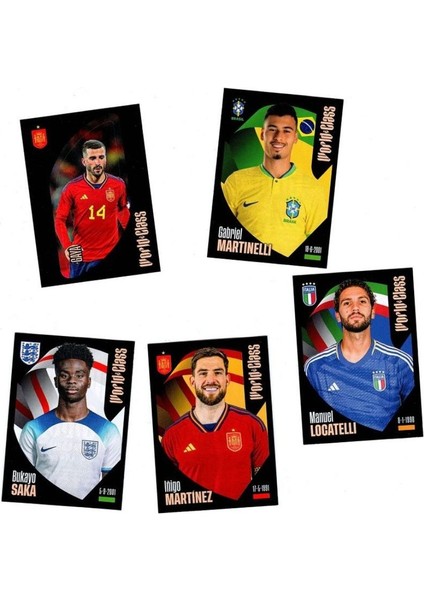 Panini Fifa World Class Koleksiyon Futbolcu 2024 Sticker Çıkartmaları + 8 Paket (40 Adet Sticker)