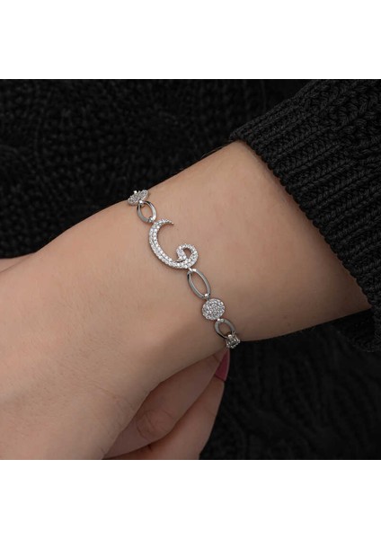 925 Ayar Gümüş Vav Kadın Bileklik