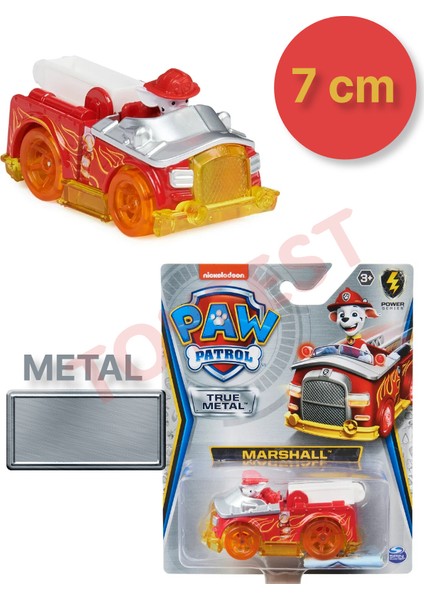 Paw Patrol Die Cast Model Koleksiyonluk Metal Araçlar - Marshall - 7 cm