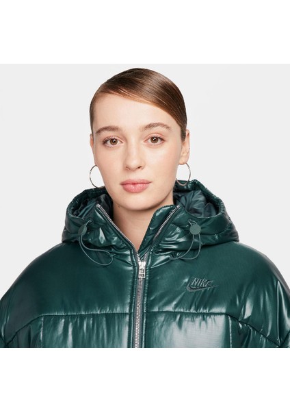 Sportswear Classic Puffer Shine Kadın Yeşil Mont FB8769328