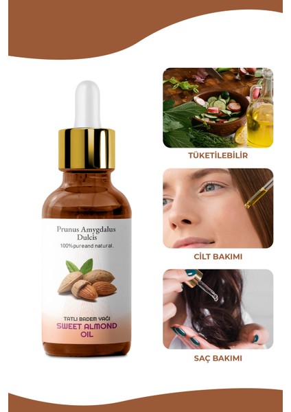 Tatlı Badem Yağı Sweet Almond Oil 50 ml