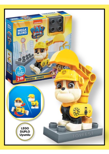 Paw Patrol The Mighty Movie Film Karakter LEGO Figürleri - Rubble