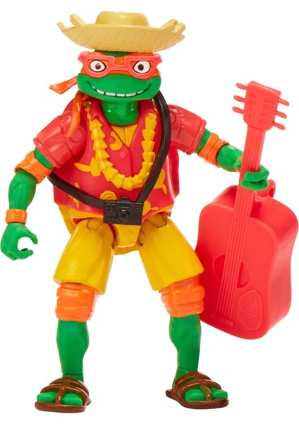 Tmnt Aksesuarlı Ninja Kaplumbağalar Mutant Figürü - Beach Bum Mıkey Decked Out Dude - 20 cm