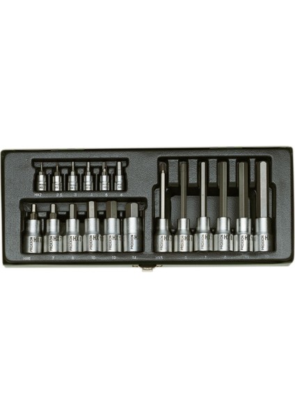 23100 1/4-1/2’’ 18 Parçalı Allen Lokma Takımı