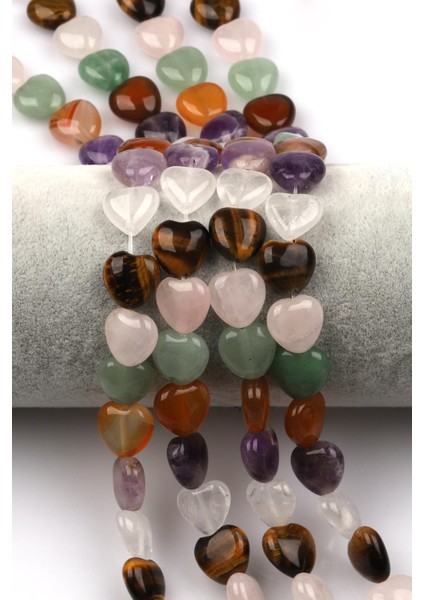 Çakra Doğal Taş Dizi Kalp Kesim