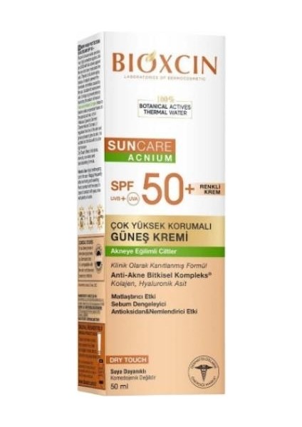 Suncare Acnium Tinted SPF50 Güneş Kremi 50 ml