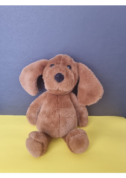 Yumuşak Tüylü Uyku Arkadaşı Peluş Oyuncak Köpek - Camel - 34 cm