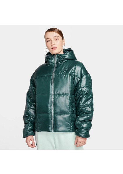 Sportswear Classic Puffer Shine Kadın Yeşil Mont FB8769328