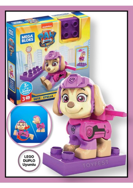 Mega Bloks Paw Patrol The Mighty Movie Film Karakter LEGO Figürleri - Skye - 2