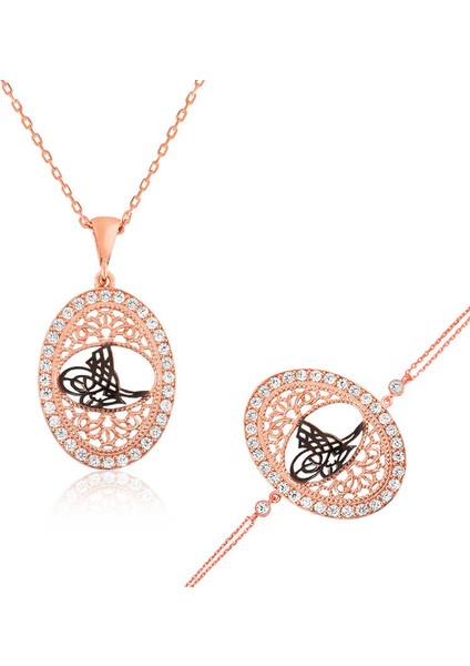 925 Ayar Gümüş Osmanlı Tuğrası Set