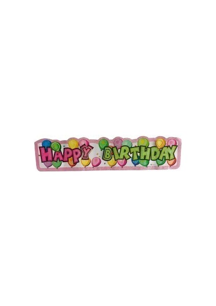 Afiş Süs Happy Birthday Simli -MS032-