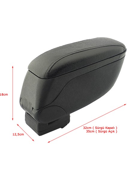 Eko Set Hyundai I10 2011 Geniş Hacimli Delmesiz Çelik Ayaklı Kolçak ve Direksiyon Kılıfı