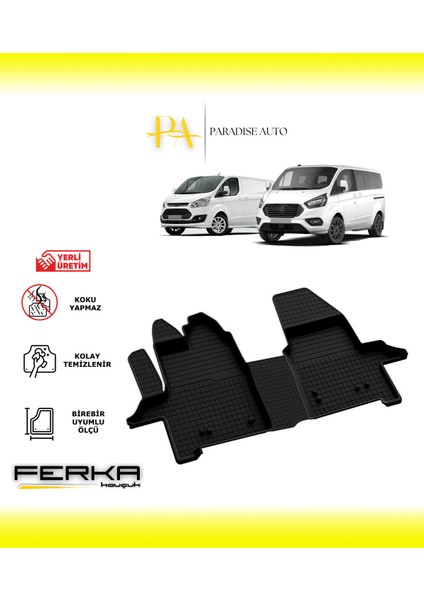 Ford Tourneo Custom 2012 ve Üstü 4d Havuzlu Paspas