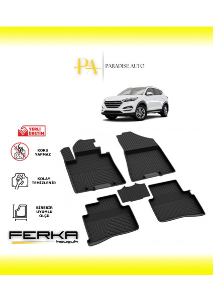 Hyundai Tucson 3 2015-2021 4d Havuzlu Paspas