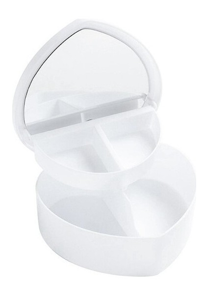 Kalp Şekli Mücevher Kutuları, Plastik Pembe Mücevher Saklama, Kalp Şeklinde Mücevher Kutuları Kırtasiye Kutuları Çekmece Makyaj Kutusu (Yurt Dışından)