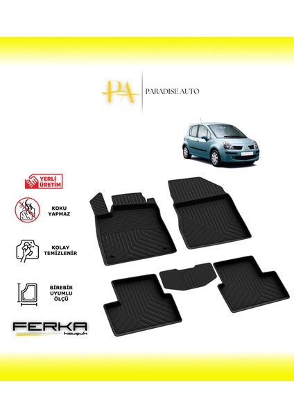 Renault Modus 2004-2008 4d Havuzlu Paspas