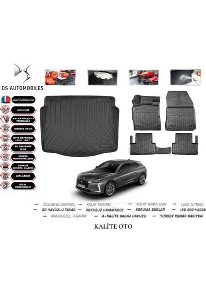 Ds 4 2022 Model 3D Bagaj Havuzu+3d Havuzlu Paspas Seti Tam Uyumlu